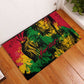 Rastafarian Lion Legend Bob Rubber Doormat Black Jamaican Reggae Festival Sketch Portrait