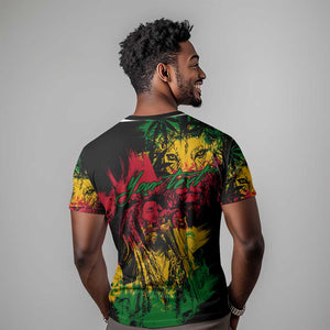 Rastafarian Lion Legend Bob T shirt Black Jamaican Reggae Festival Sketch Portrait