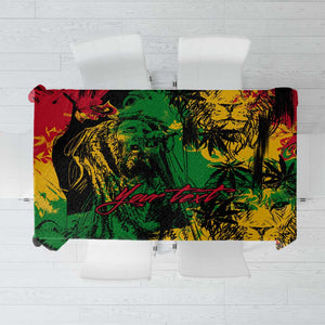 Rastafarian Lion Legend Bob Tablecloth Black Jamaican Reggae Festival Sketch Portrait