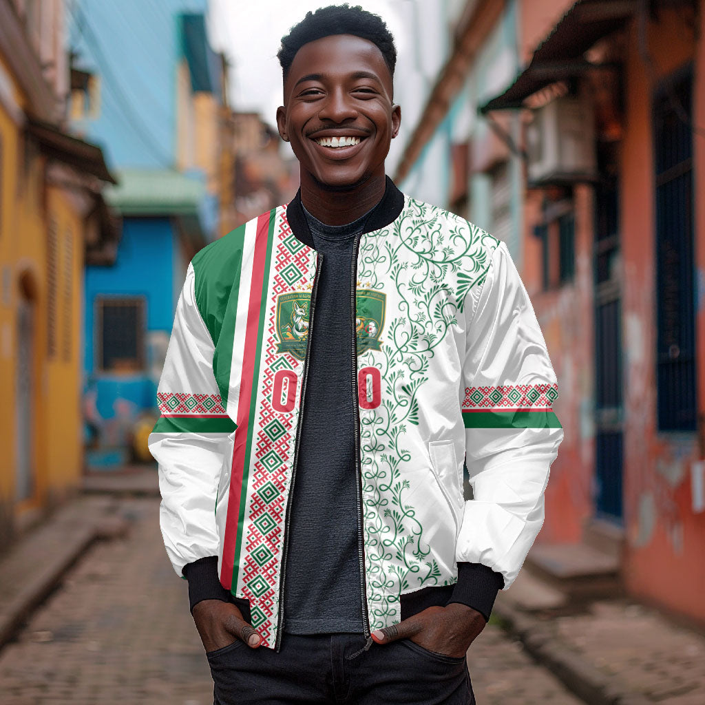 Algeria Tasqa n Umadal Custom Bomber Jacket Amazigh Desert Pattern Edition