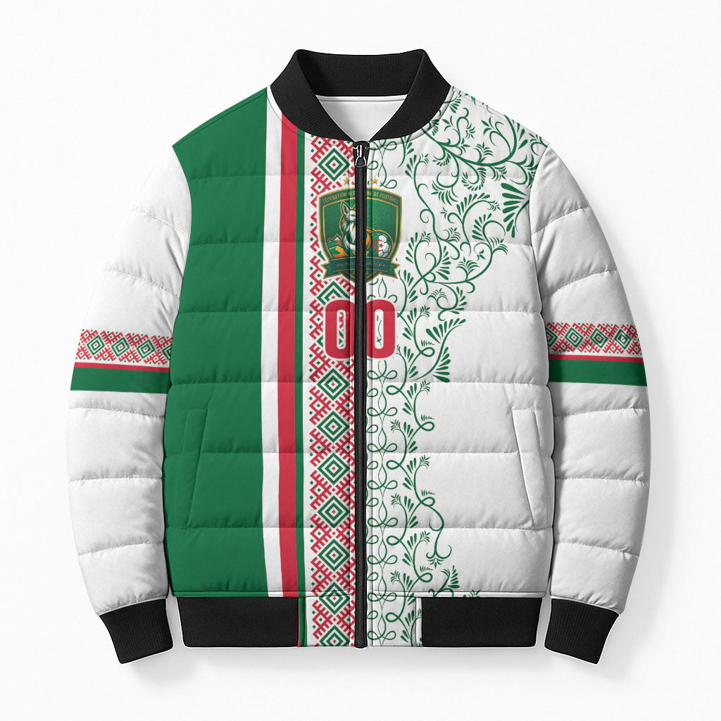 Algeria Tasqa n Umadal Custom Bomber Puffer Jacket Amazigh Desert Pattern Edition