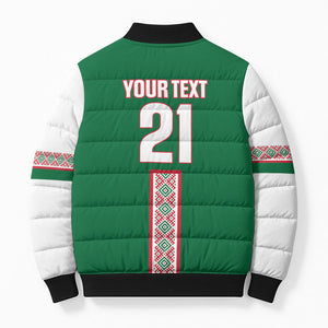 Algeria Tasqa n Umadal Custom Bomber Puffer Jacket Amazigh Desert Pattern Edition