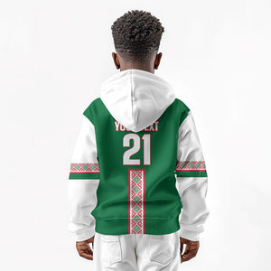 Algeria Tasqa n Umadal Custom Kid Hoodie Amazigh Desert Pattern Edition