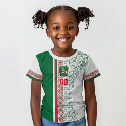 Algeria Tasqa n Umadal Custom Kid T shirt Amazigh Desert Pattern Edition