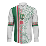 Algeria Tasqa n Umadal Custom Long Sleeve Button Shirt Amazigh Desert Pattern Edition