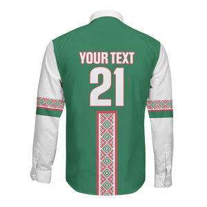 Algeria Tasqa n Umadal Custom Long Sleeve Button Shirt Amazigh Desert Pattern Edition
