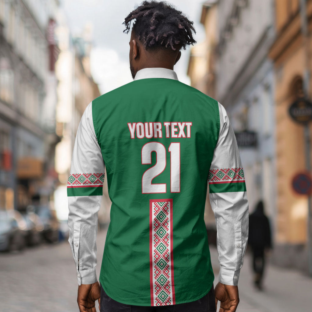 Algeria Tasqa n Umadal Custom Long Sleeve Button Shirt Amazigh Desert Pattern Edition