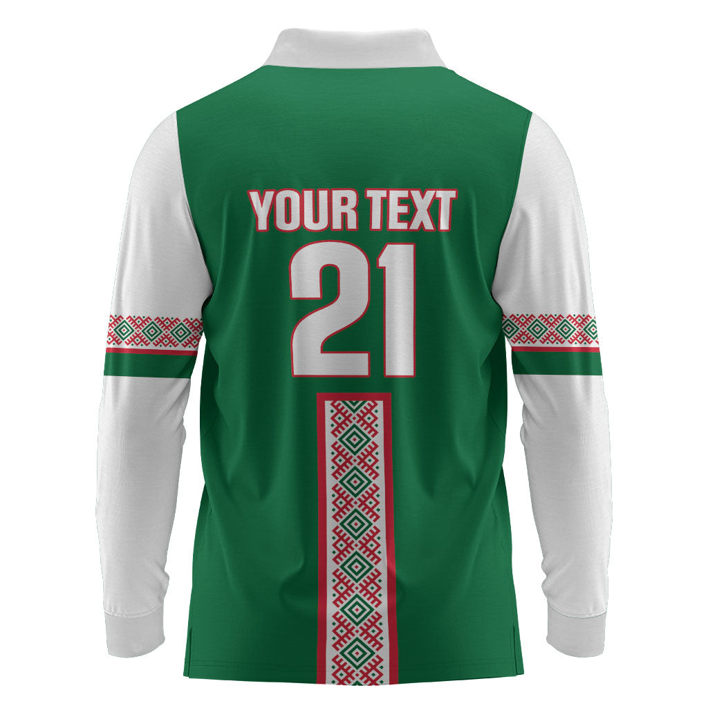 Algeria Tasqa n Umadal Custom Long Sleeve Polo Shirt Amazigh Desert Pattern Edition
