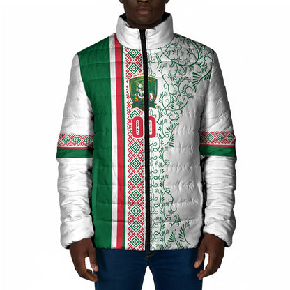 Algeria Tasqa n Umadal Custom Padded Jacket Amazigh Desert Pattern Edition