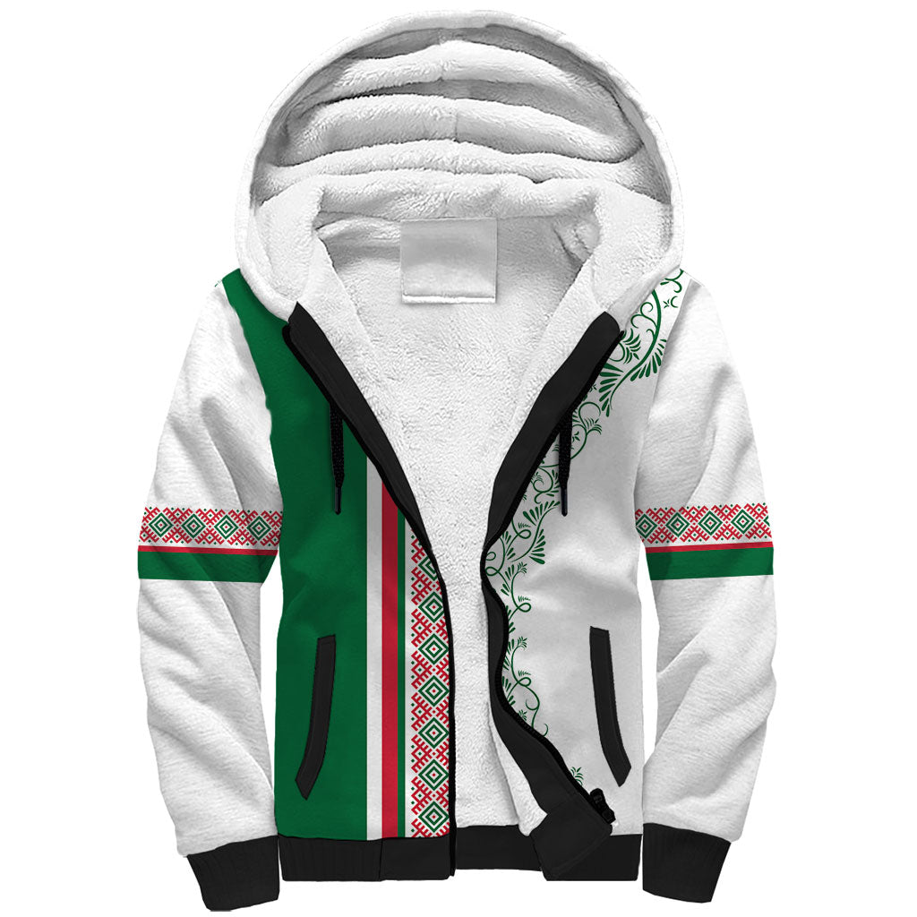 Algeria Tasqa n Umadal Custom Sherpa Hoodie Amazigh Desert Pattern Edition