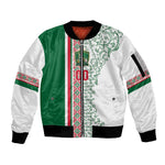 Algeria Tasqa n Umadal Custom Sleeve Zip Bomber Jacket Amazigh Desert Pattern Edition