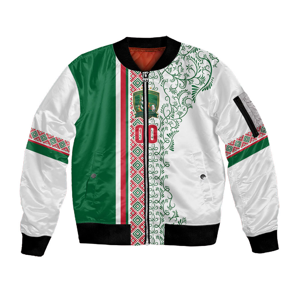 Algeria Tasqa n Umadal Custom Sleeve Zip Bomber Jacket Amazigh Desert Pattern Edition