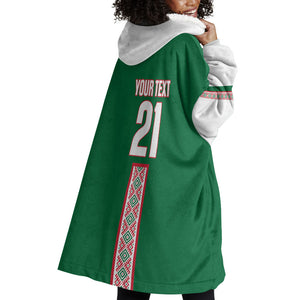 Algeria Tasqa n Umadal Custom Wearable Blanket Hoodie Amazigh Desert Pattern Edition