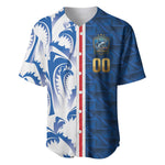 Cabo Verde Kopa di Mundu Custom Baseball Jersey Atlantic Waves Blue Edition