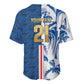 Cabo Verde Kopa di Mundu Custom Baseball Jersey Atlantic Waves Blue Edition