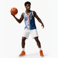Cabo Verde Kopa di Mundu Custom Basketball Jersey Atlantic Waves Blue Edition