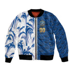 Cabo Verde Kopa di Mundu Custom Bomber Jacket Atlantic Waves Blue Edition