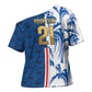 Cabo Verde Kopa di Mundu Custom Cross Shoulder Shirt Atlantic Waves Blue Edition