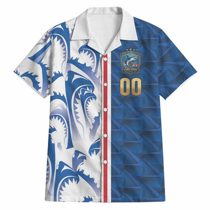 Cabo Verde Kopa di Mundu Custom Hawaiian Shirt Atlantic Waves Blue Edition