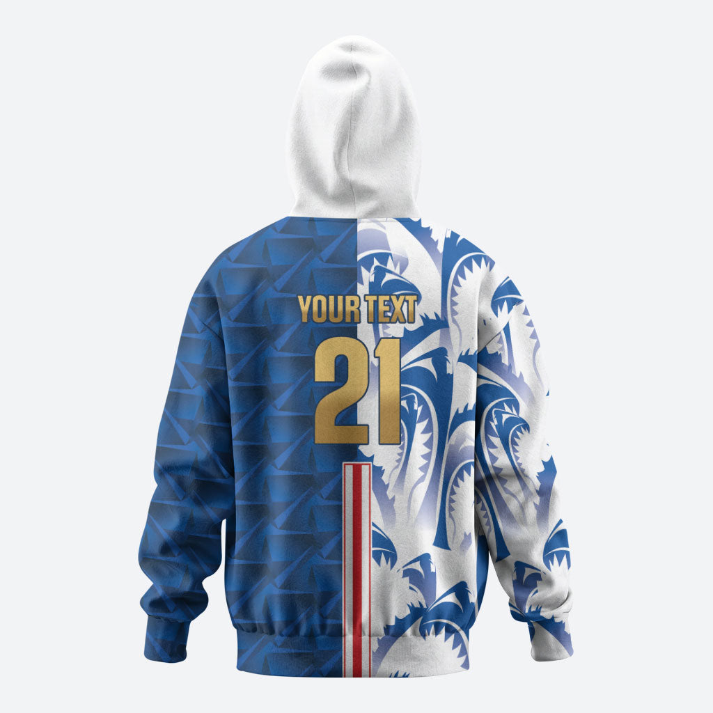 Cabo Verde Kopa di Mundu Custom Hoodie Atlantic Waves Blue Edition