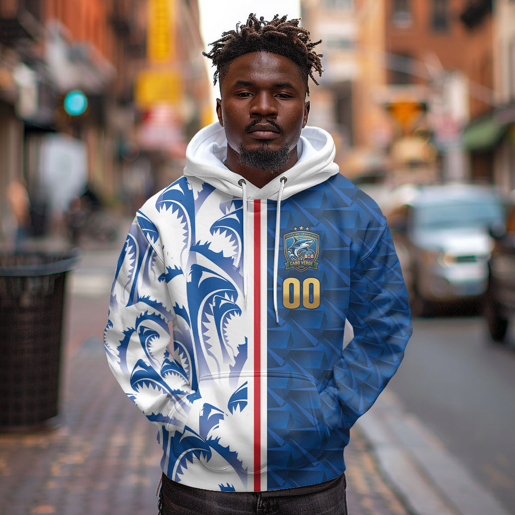 Cabo Verde Kopa di Mundu Custom Hoodie Atlantic Waves Blue Edition