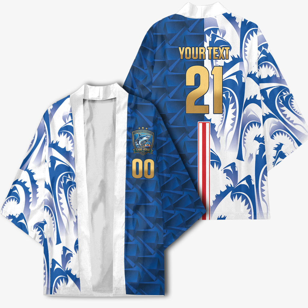 Cabo Verde Kopa di Mundu Custom Kimono Atlantic Waves Blue Edition
