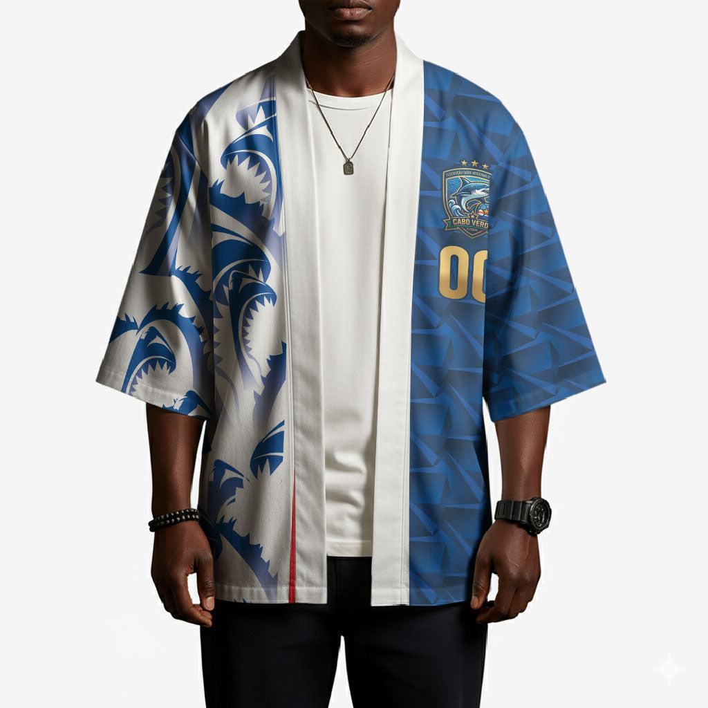Cabo Verde Kopa di Mundu Custom Kimono Atlantic Waves Blue Edition