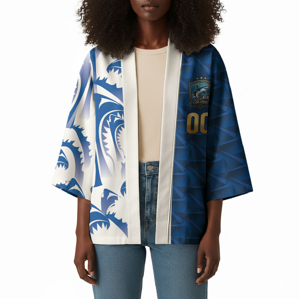 Cabo Verde Kopa di Mundu Custom Kimono Atlantic Waves Blue Edition