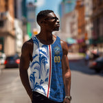 Cabo Verde Kopa di Mundu Custom Men Tank Top Atlantic Waves Blue Edition