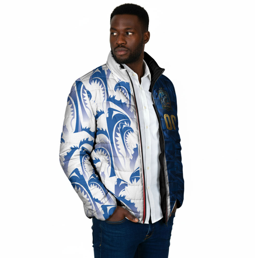 Cabo Verde Kopa di Mundu Custom Padded Jacket Atlantic Waves Blue Edition