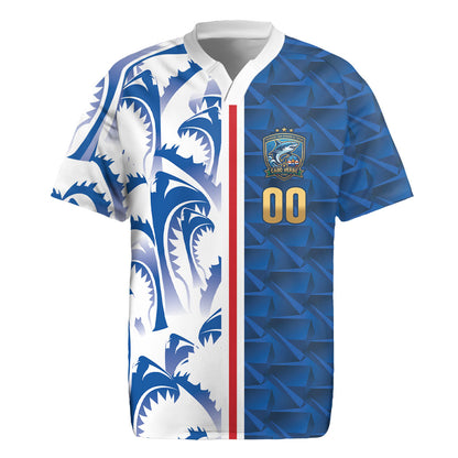 Cabo Verde Kopa di Mundu Custom Rugby Jersey Atlantic Waves Blue Edition