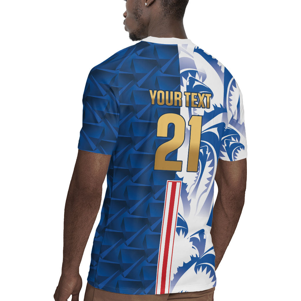 Cabo Verde Kopa di Mundu Custom Rugby Jersey Atlantic Waves Blue Edition