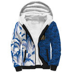 Cabo Verde Kopa di Mundu Custom Sherpa Hoodie Atlantic Waves Blue Edition