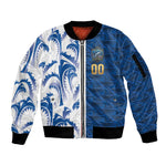 Cabo Verde Kopa di Mundu Custom Sleeve Zip Bomber Jacket Atlantic Waves Blue Edition