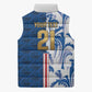 Cabo Verde Kopa di Mundu Custom Sleeveless Puffer Jacket Atlantic Waves Blue Edition