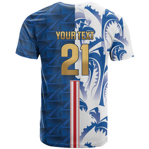 Cabo Verde Kopa di Mundu Custom T shirt Atlantic Waves Blue Edition