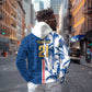 Cabo Verde Kopa di Mundu Custom Zip Hoodie Atlantic Waves Blue Edition
