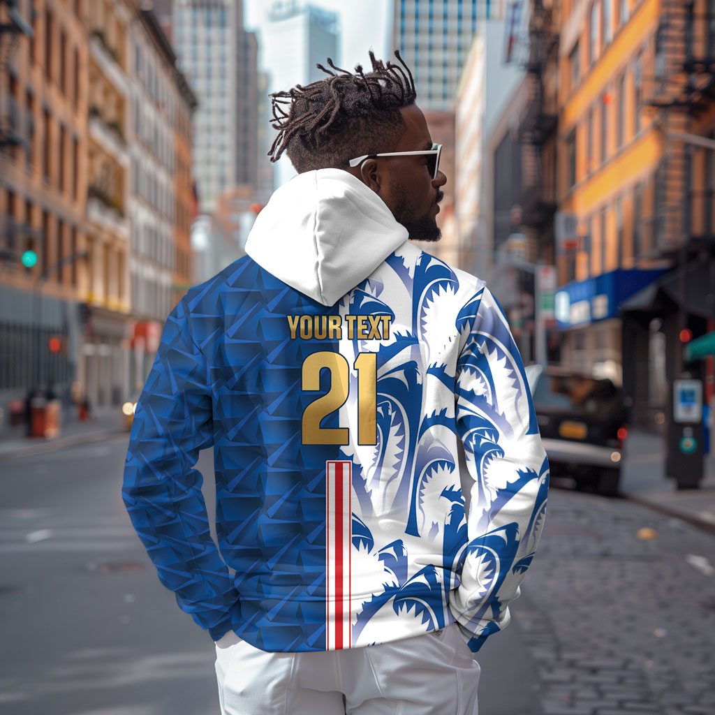 Cabo Verde Kopa di Mundu Custom Zip Hoodie Atlantic Waves Blue Edition