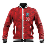 Cabo Verde Kopa di Mundu Custom Baseball Jacket Atlantic Waves Red Edition