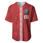 Cabo Verde Kopa di Mundu Custom Baseball Jersey Atlantic Waves Red Edition