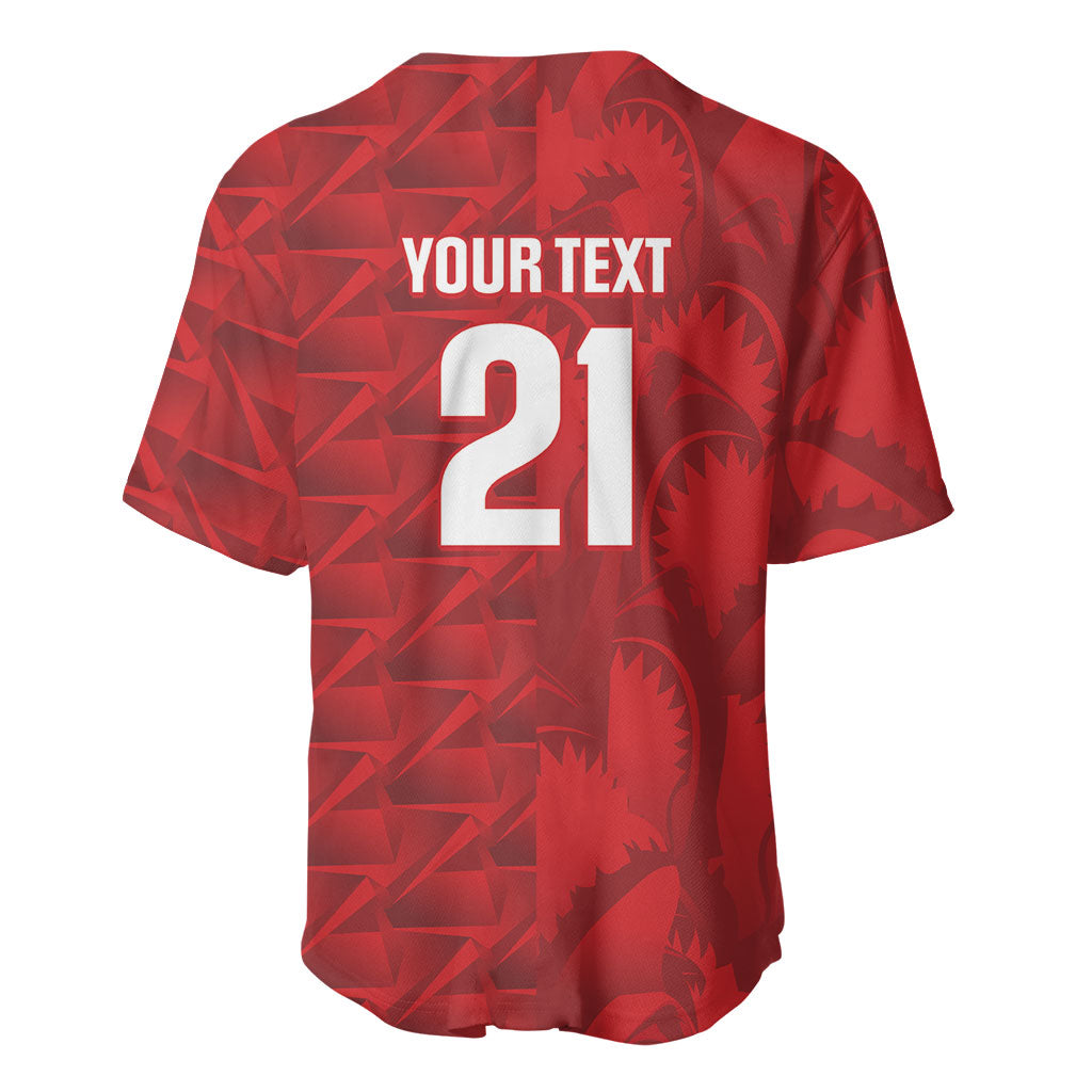 Cabo Verde Kopa di Mundu Custom Baseball Jersey Atlantic Waves Red Edition