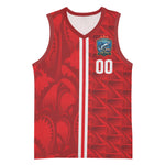 Cabo Verde Kopa di Mundu Custom Basketball Jersey Atlantic Waves Red Edition