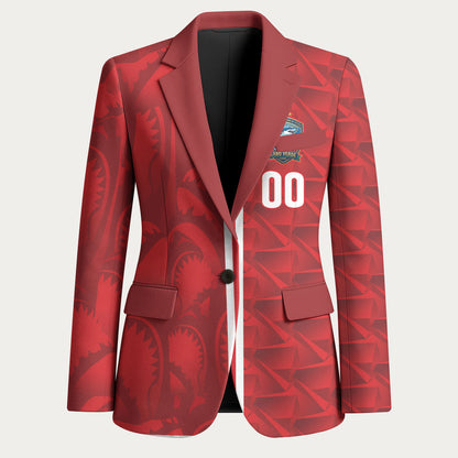 Cabo Verde Kopa di Mundu Custom Blazer Atlantic Waves Red Edition