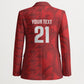 Cabo Verde Kopa di Mundu Custom Blazer Atlantic Waves Red Edition