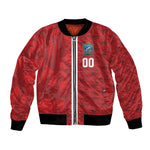 Cabo Verde Kopa di Mundu Custom Bomber Jacket Atlantic Waves Red Edition