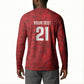 Cabo Verde Kopa di Mundu Custom Button Sweatshirt Atlantic Waves Red Edition