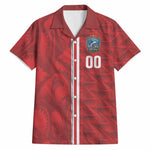 Cabo Verde Kopa di Mundu Custom Hawaiian Shirt Atlantic Waves Red Edition