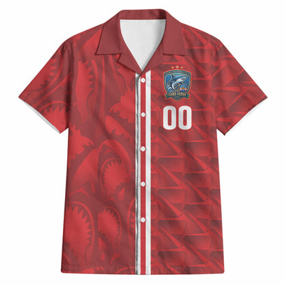 Cabo Verde Kopa di Mundu Custom Hawaiian Shirt Atlantic Waves Red Edition