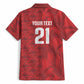 Cabo Verde Kopa di Mundu Custom Hawaiian Shirt Atlantic Waves Red Edition