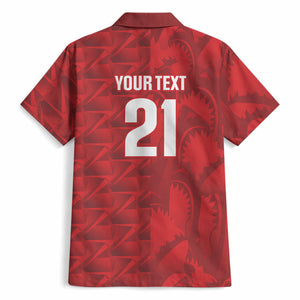 Cabo Verde Kopa di Mundu Custom Hawaiian Shirt Atlantic Waves Red Edition